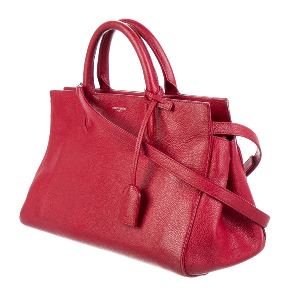 Saint Laurent YSL Small Cabas Rive Gauche 2Way Top Handle Tote Bag Purse - Picture 3 of 17